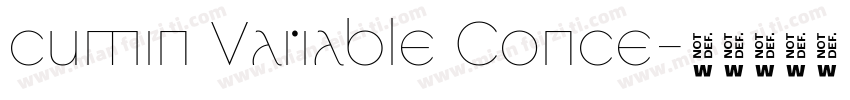 cumin Variable Conce字体转换